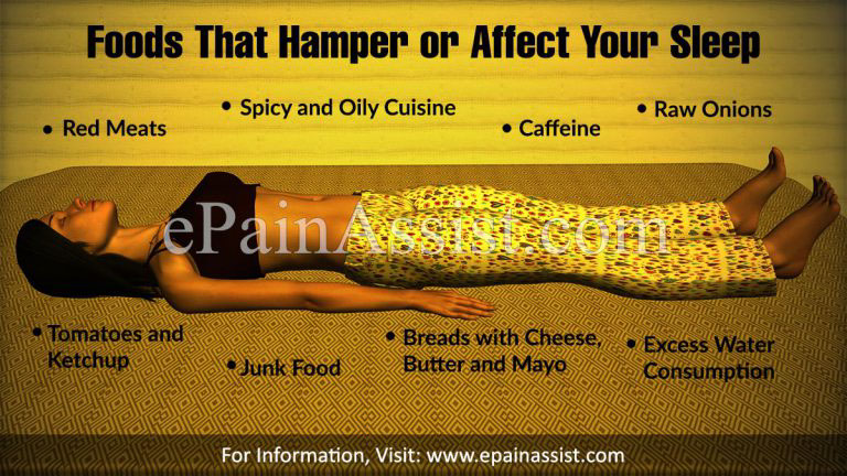 Foods That Hamper or Affect Your Sleep
