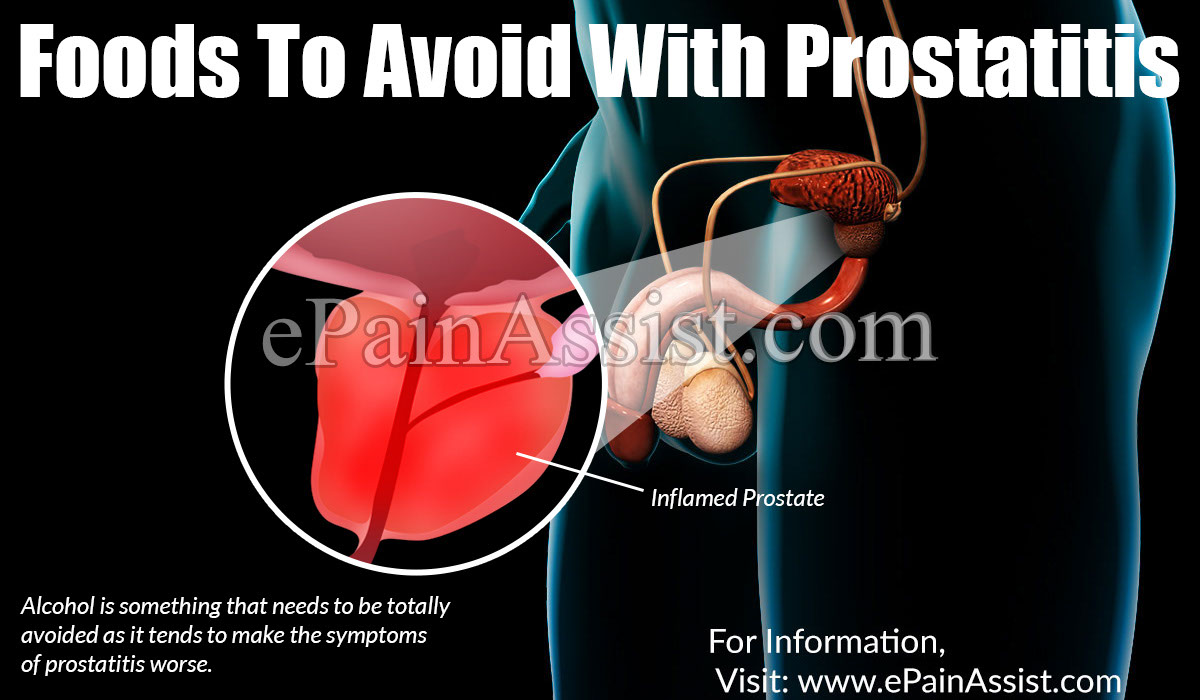 Foods To Avoid With Prostatitis