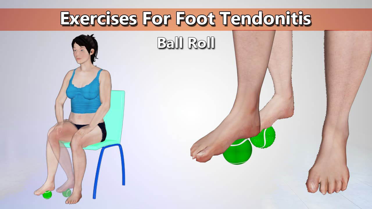 Ball Roll Exercise for Foot Tendonitis