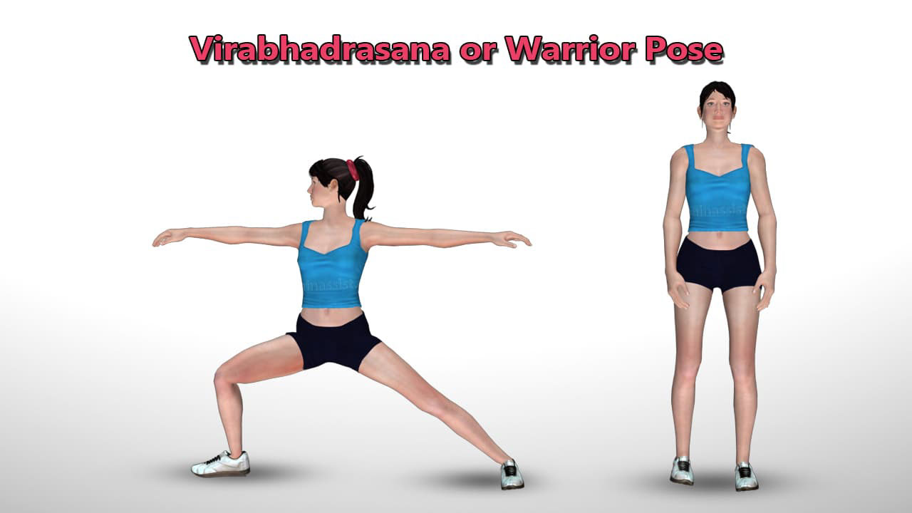 Warrior Pose or Virabhadrasana For Controlling Anxiety Disorder