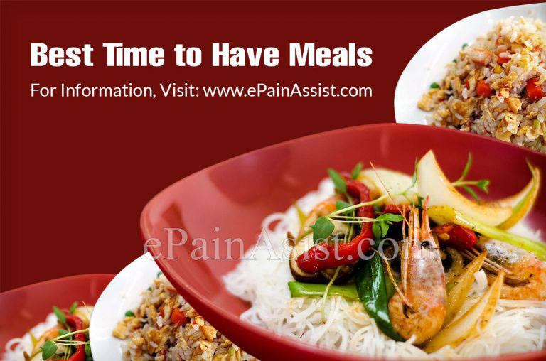 Best Time to Have Meals