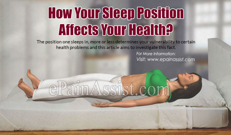 How Your Sleep Position Affects Your Health?
