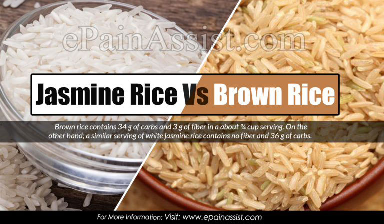 Jasmine Rice Vs Brown Rice : Nutrition Facts