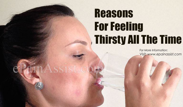 Reasons For Feeling Thirsty All The Time