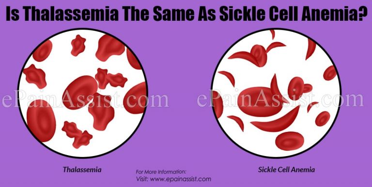 Is Thalassemia The Same As Sickle Cell Anemia?