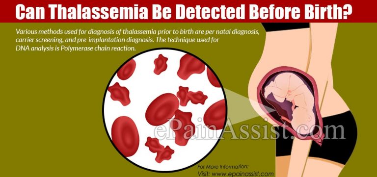 Can Thalassemia Be Detected Before Birth?