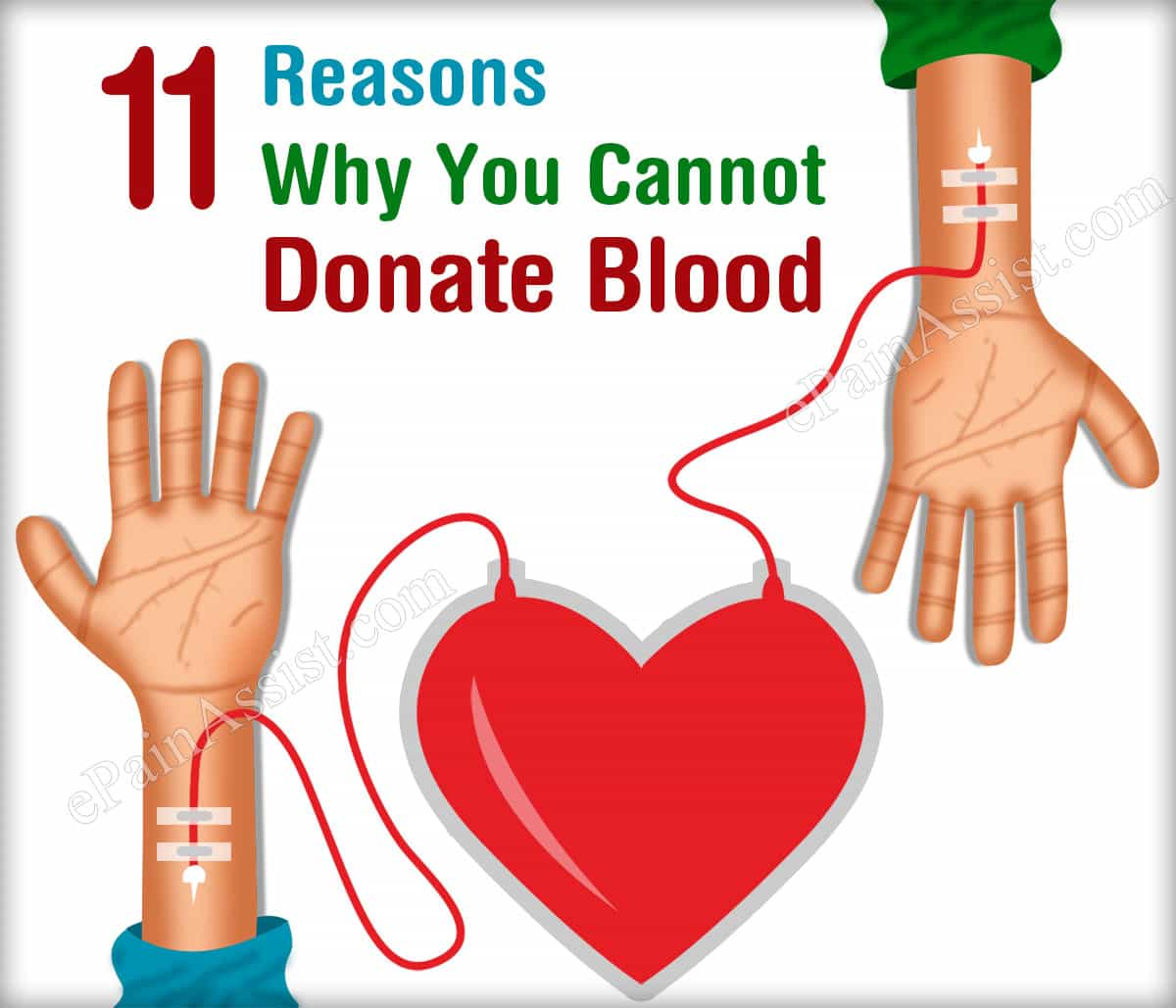 11 Reasons Why You Cannot Donate Blood