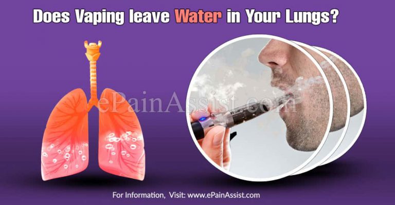 Does Vaping Leave Water in Your Lungs & Treatment for Wet Lungs Caused Due to Vaping