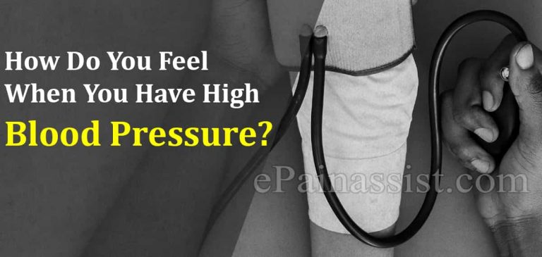 How Do You Feel When You Have High Blood Pressure?