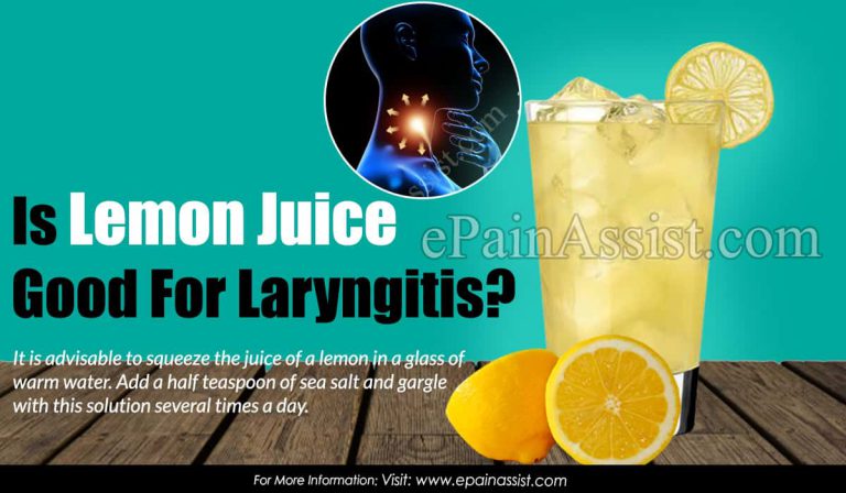 Is Lemon Juice Good For Laryngitis?