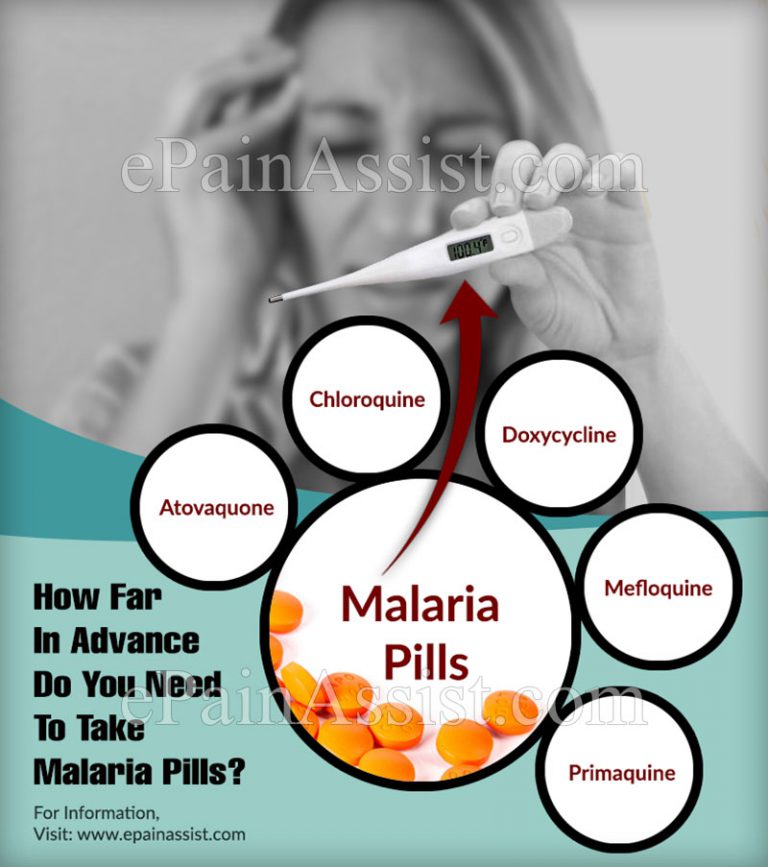 How Far In Advance Do You Need To Take Malaria Pills?
