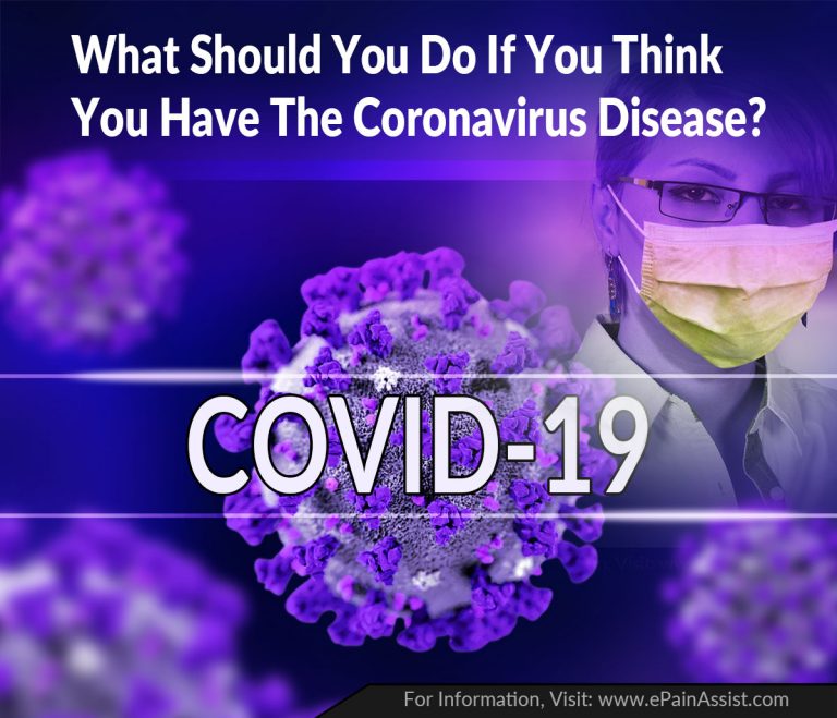What Should You Do If You Think You Have The Coronavirus Disease?