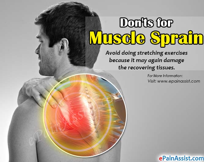 Don'ts for Muscle Sprain