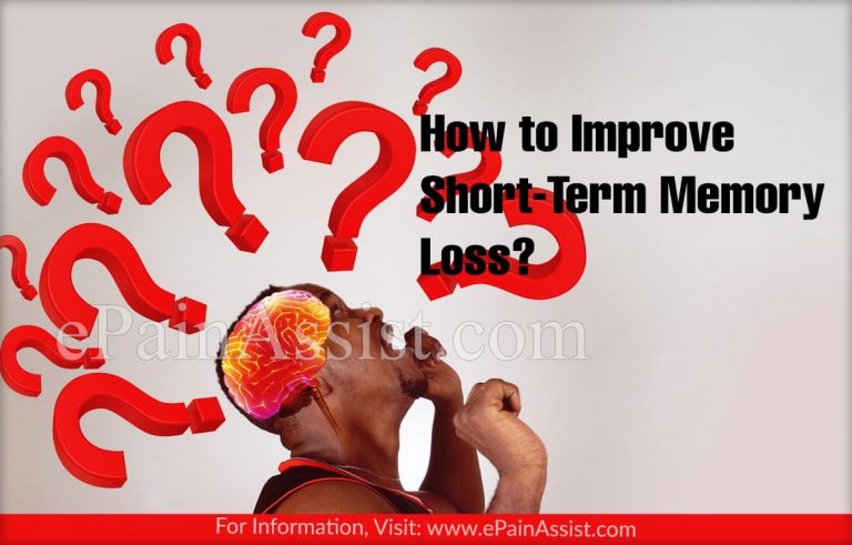 How Do You Improve Short Term Memory Loss?