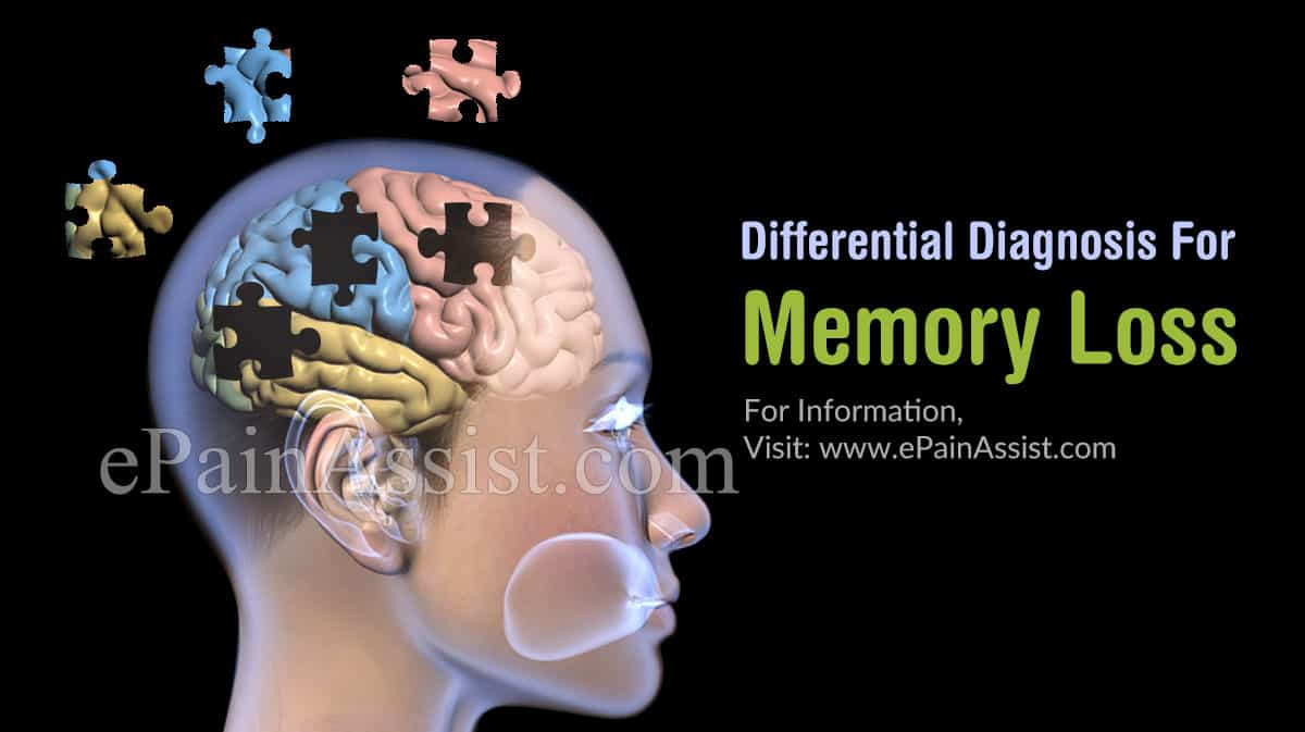 Differential Diagnosis For Memory Loss