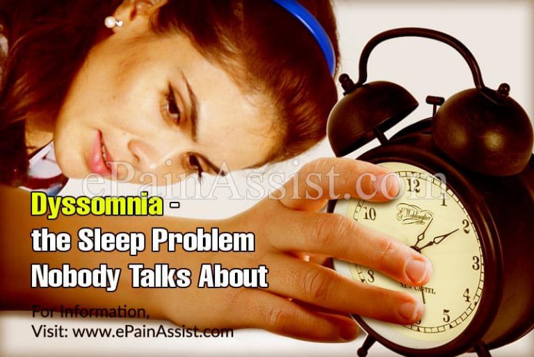 Dyssomnia – the Sleep Problem Nobody Talks About