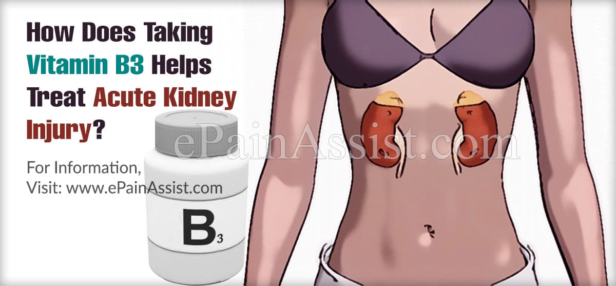 How Does Taking Vitamin B3 Helps Treat Acute Kidney Injury?