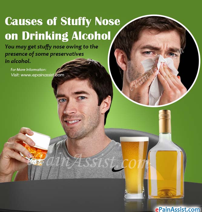 Causes of Stuffy Nose on Drinking Alcohol