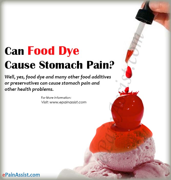 Can Food Dye Cause Stomach Pain?