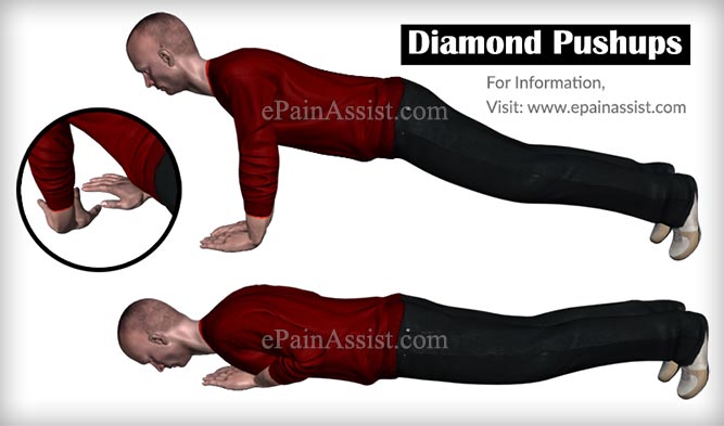 Diamond Pushups Workout for Arms Without Weights