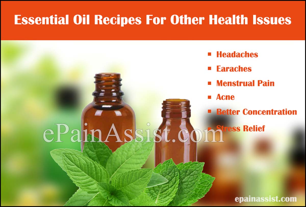Essential Oil Recipes For Other Health Issues