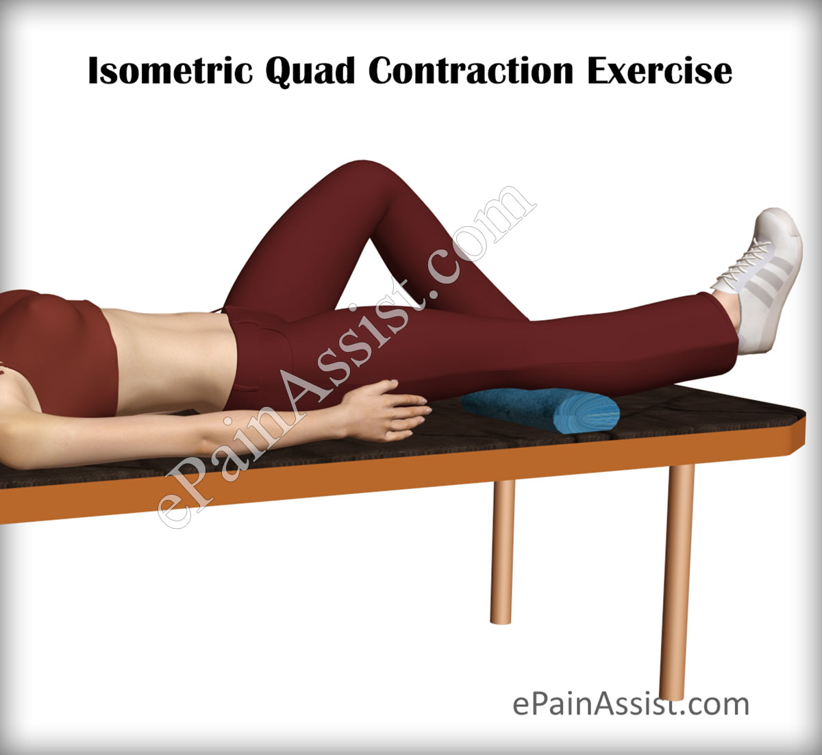 Isometric Quad Contraction Exercise for Patellar Tendonitis or Jumper's Knee Isometric Quad Contraction Exercise for Patellar Tendonitis or Jumper's Knee