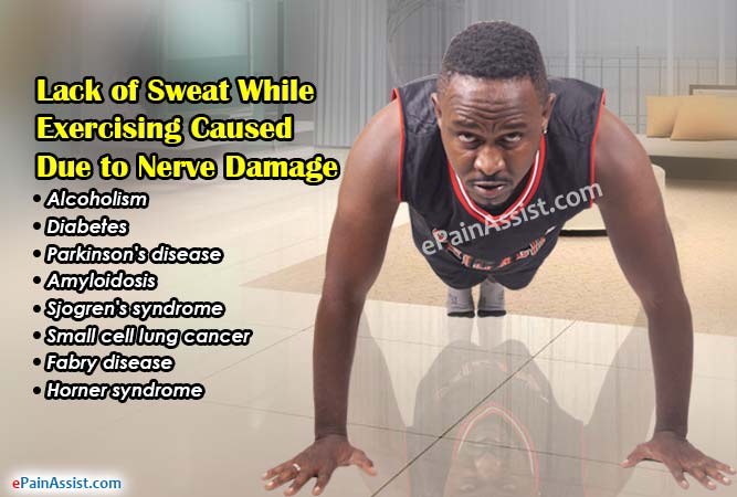 Lack of Sweat While Exercising Caused Due to Nerve Damage