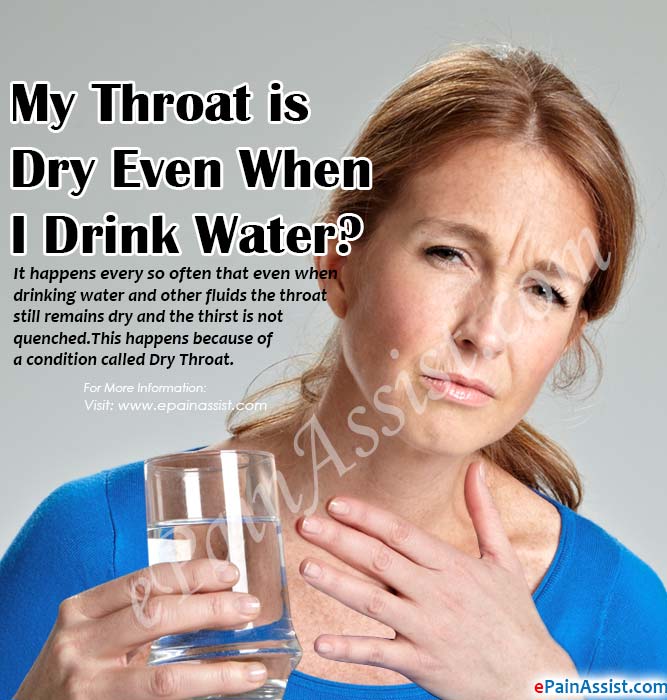 My Throat is Dry Even When I Drink Water?