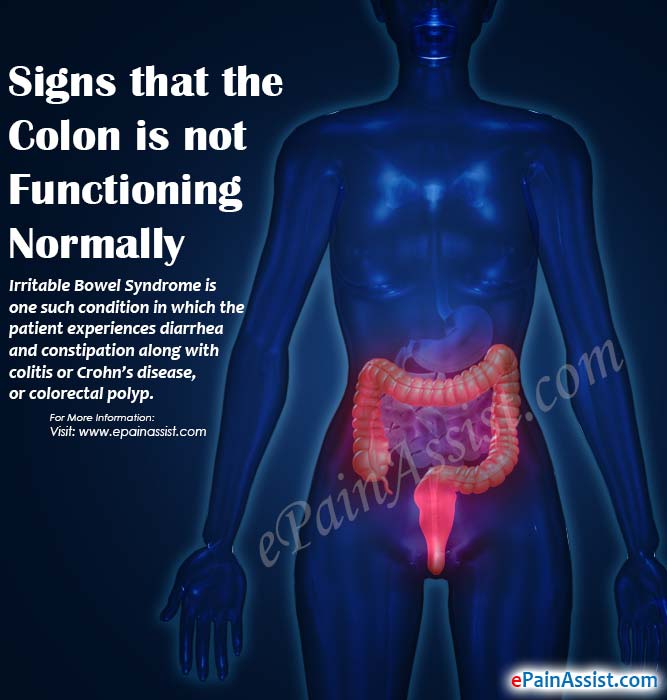 Signs that the Colon is not Functioning Normally