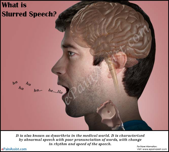 is slurred speech a symptom of anxiety